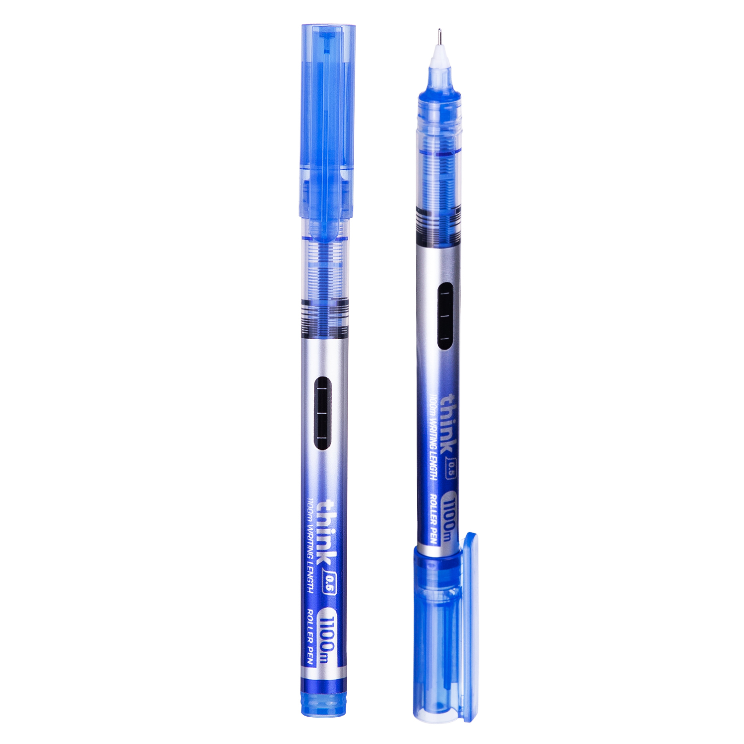 Roller Free Ink 0.5mm Needle Albastru Think Deli