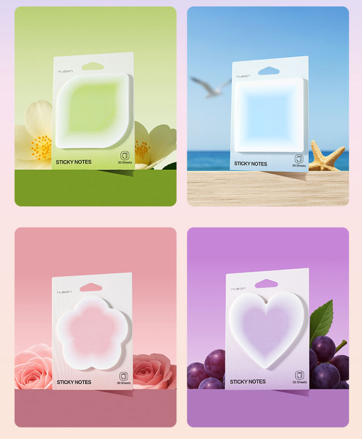 Notes Autoadeziv 30 File Diverse Forme Culori Gradient Nusign Deli