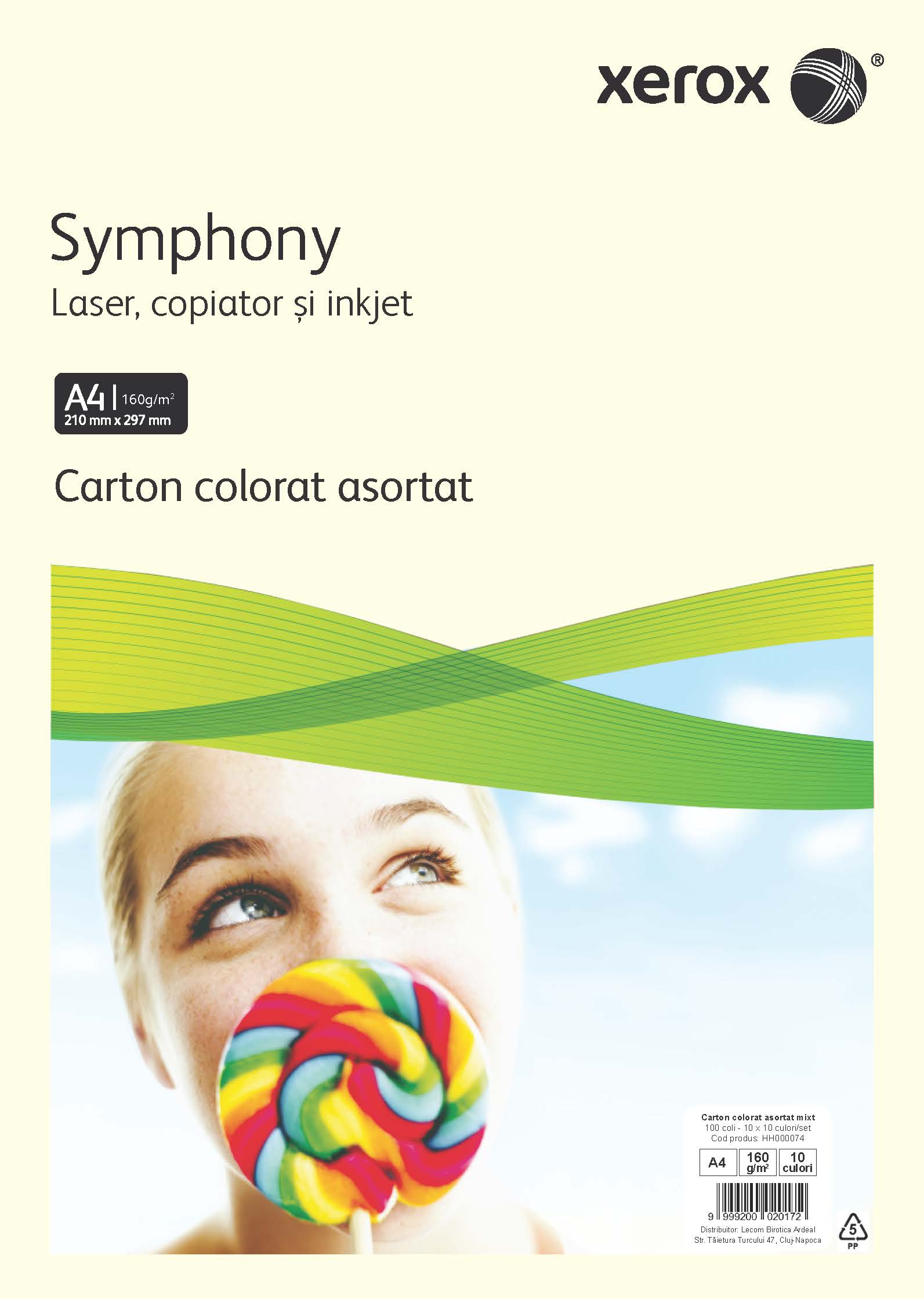 Carton Copiator A4 Asortat Mixt 160g 10*10 Culori 100/Top Xerox