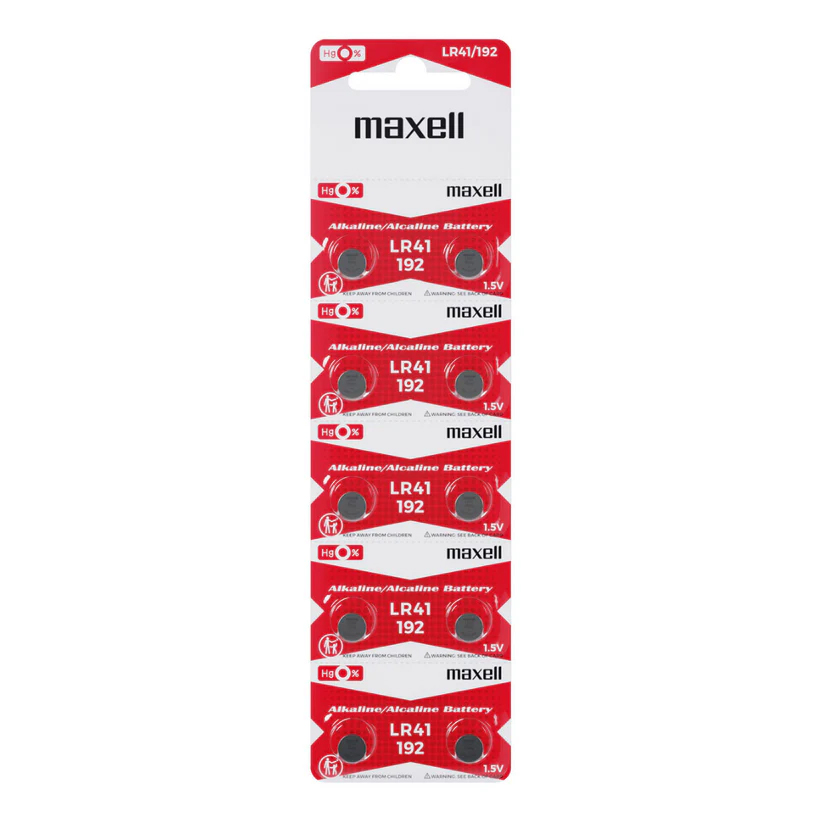 Baterii 192 Lr41 Ag3 1,5V (5X2) 10 Buc/Blister Maxell