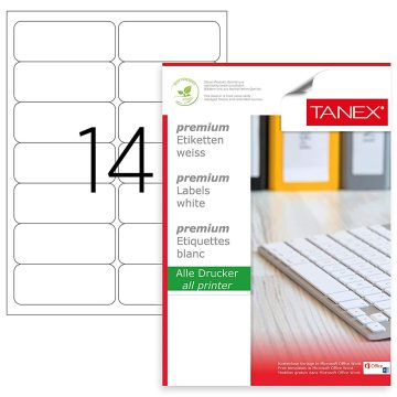 Etichete 14/A4 99.1*38.1mm Colturi Rotunde 100/Top Tanex