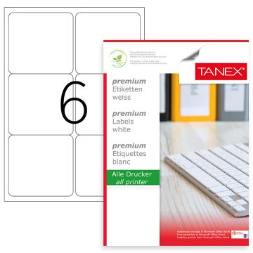 Etichete 6/A4 99.1*93.1mm Colturi Rotunde 100/Top Tanex