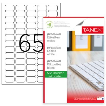 Etichete 65/A4 38.1*21.2mm Colturi Rotunde 100/Top Tanex
