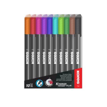 Marker Permanent Set 10 1mm Kores
