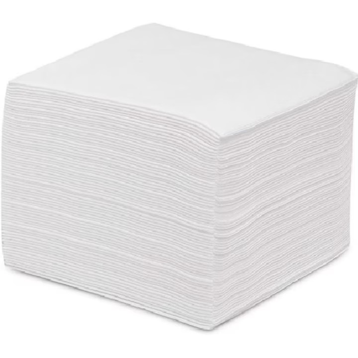 Servetele de masa, 1 strat, albe, 25x25cm, 100buc/pachet
