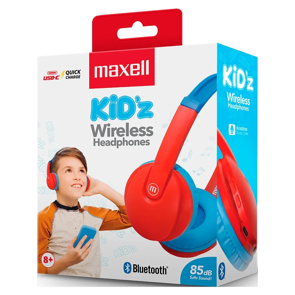Casti Fara Fir Bluetooth Hp-Bt350 Kidz Turcoaz/Rosu Maxell