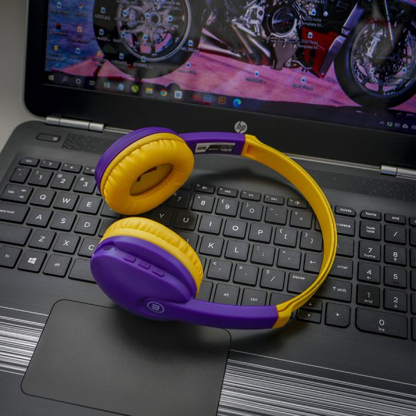 Casti Fara Fir Bluetooth Hp-Bt350 Kidz Violet/Galben Maxell
