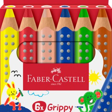 Creioane Colorate Xxl 6 Culori Grippy Faber-Castell