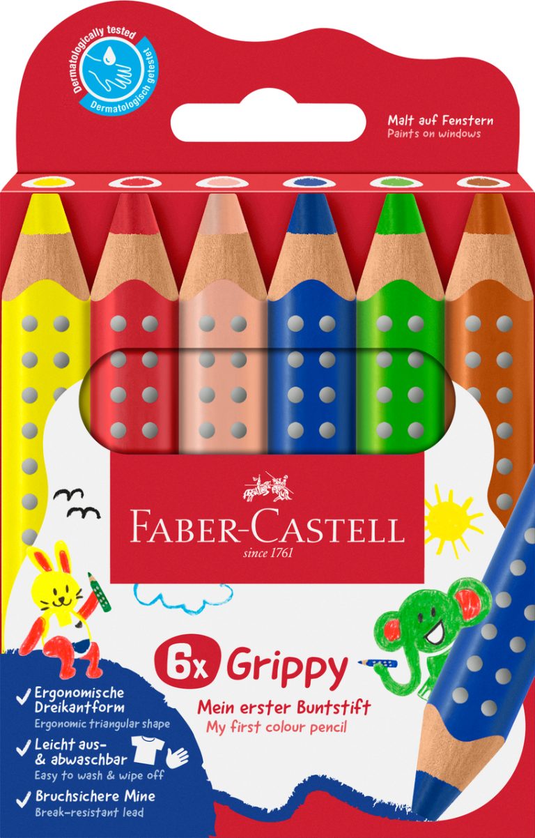 Creioane Colorate Xxl 6 Culori Grippy Faber-Castell