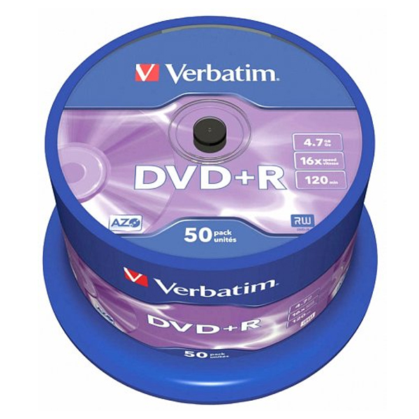 Dvd+R 50/Set Verbatim 4.7Gb 16X 43550