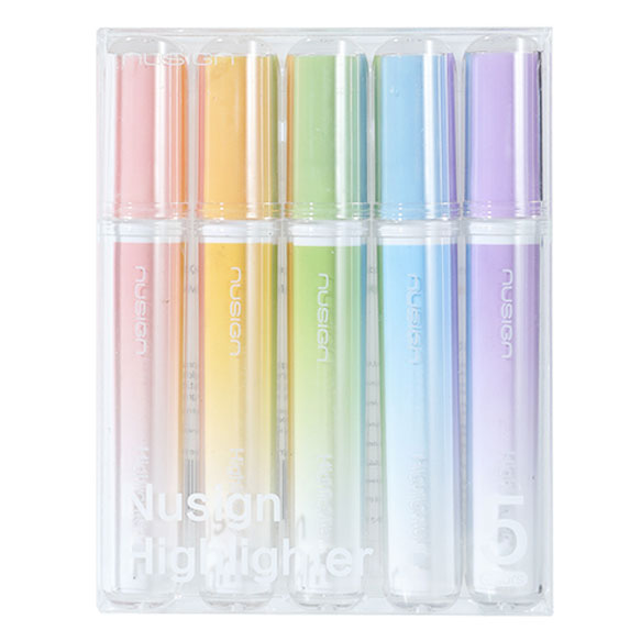 Textmarker Parfumat Forma Patrata Set 5 Bucati Nusign Deli