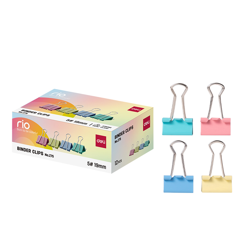 Clips Hartie 19mm Color 12 Buc/Cut Deli