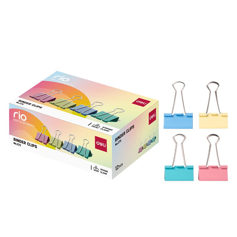 Clips Hartie 41mm Color 12 Buc/Cut Deli