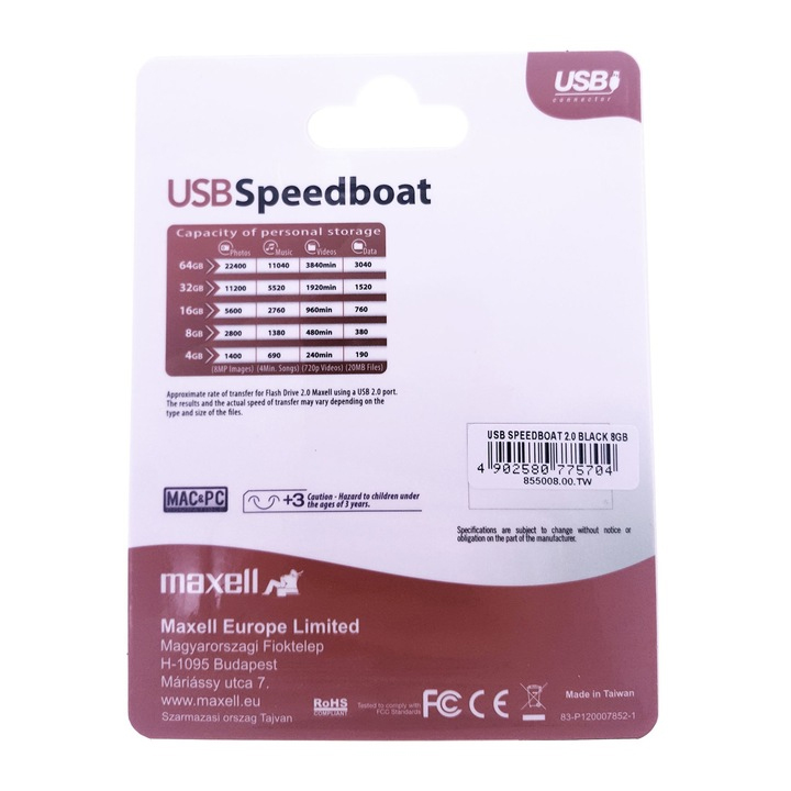 Memorie Usb 8Gb Speedboat Usb 2.0 Maxell