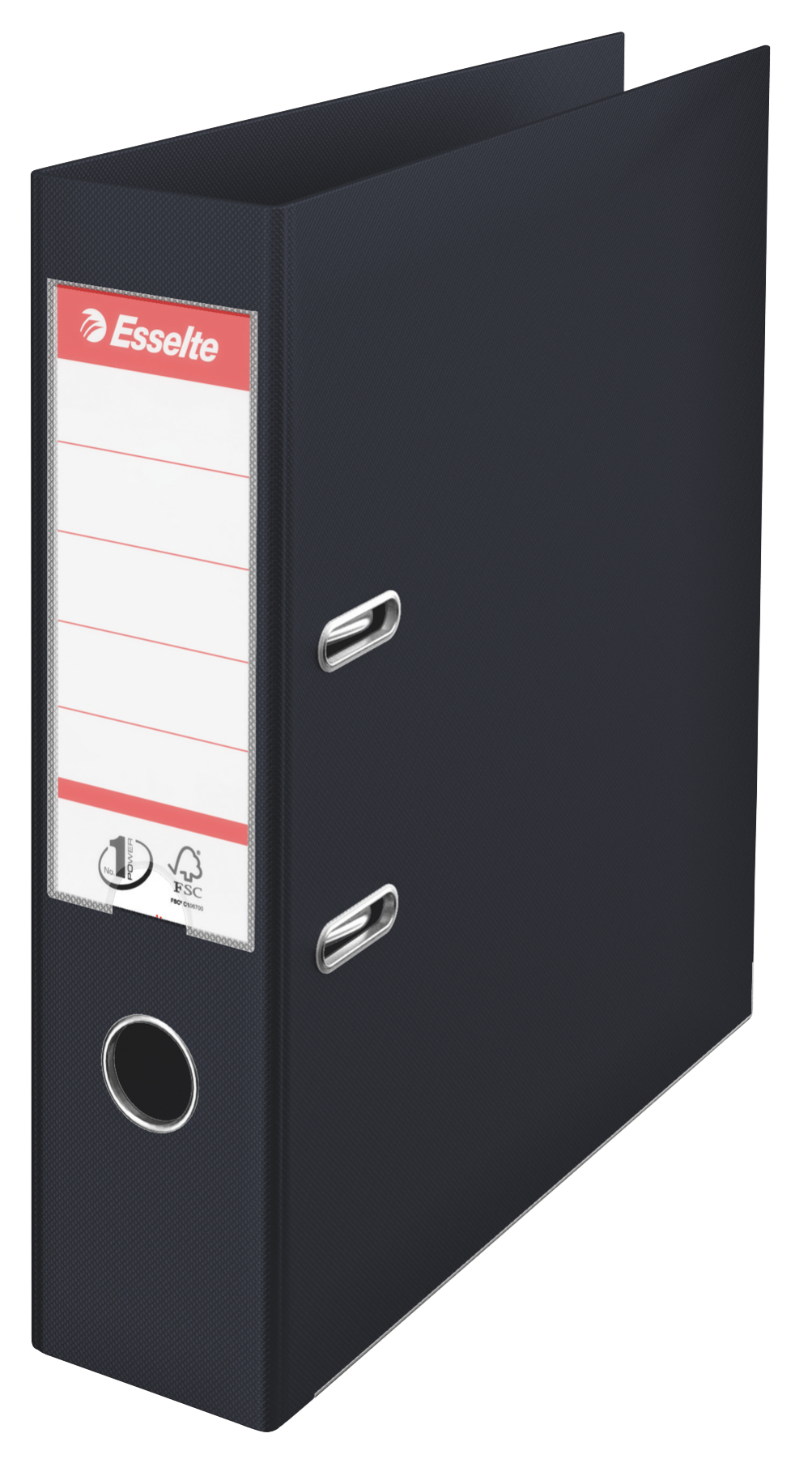 Biblioraft Plastifiat Int-Ext 7.5cm Negru Vivida Nr1 Esselte