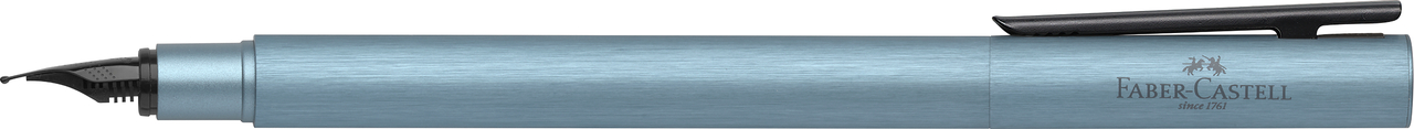 Stilou Neo Slim Aluminium Bleu Serenity F Faber-Castell