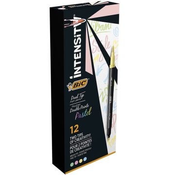 Carioca 12 Culori 2 Capete Intensity Pastel Bic