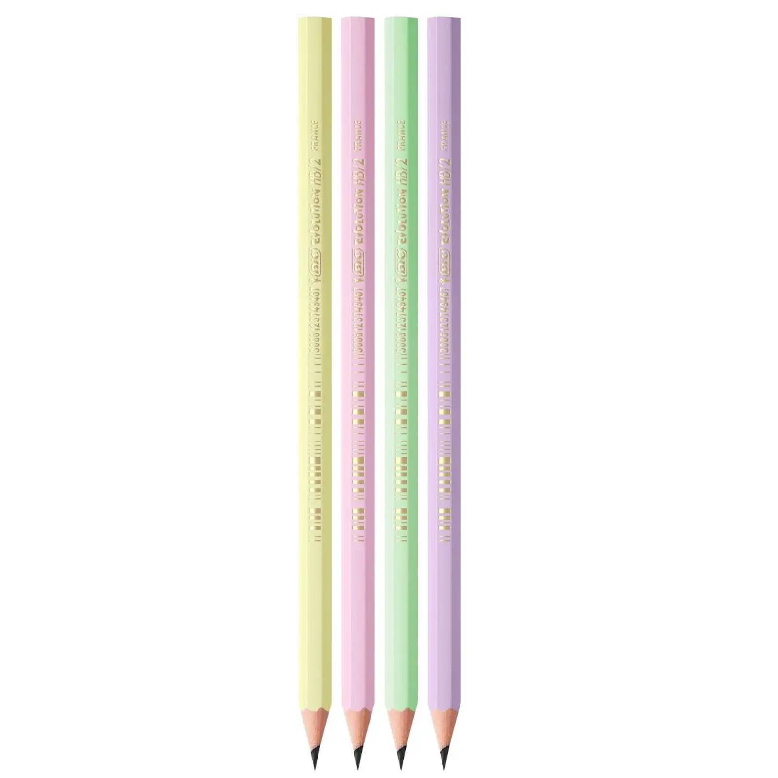Creion Grafit Hb Fara Guma Eco Evolution Pastel 12/Cut Bic