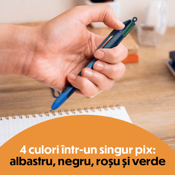 Pix Cu Mecanism 4 Culori Smooth Drop Bic
