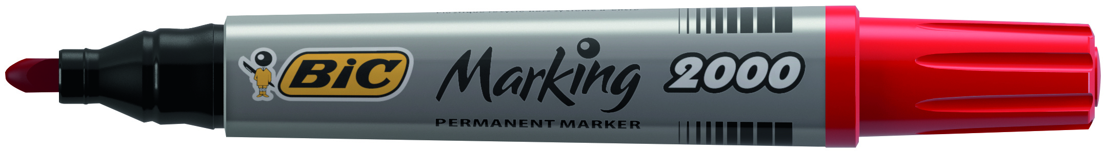 Marker Permanent Rosu Varf Rotund 2000 Bic