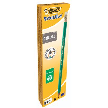 Creion Grafit Hb Cu Guma Eco Evolution 655 12/Cut Bic