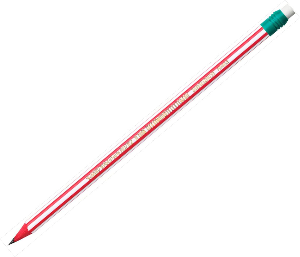 Creion Grafit Hb Cu Guma Evolution Stripes 646 12/Cut Bic