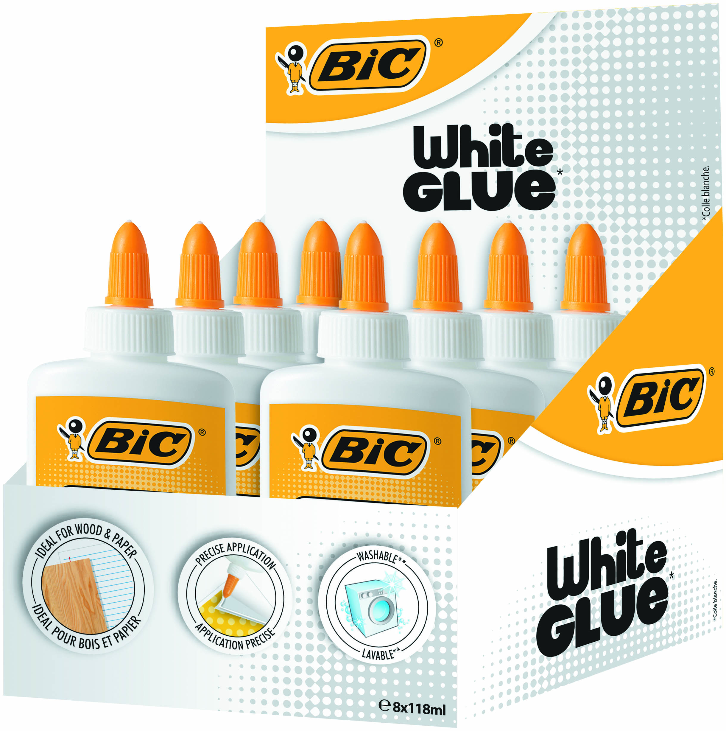 Lipici Lichid 118ml Alb Bic