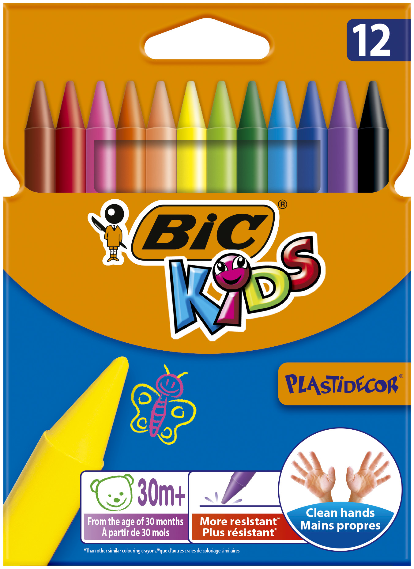 Creioane Cerate 12 Culori Plastidecor Bic