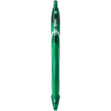 Roller 0.7mm Semi-Gel Cu Mecanism Verde Quick-Dry Bic