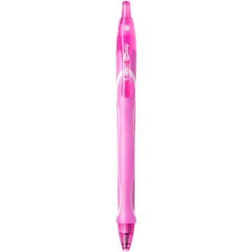 Roller 0.7mm Semi-Gel Cu Mecanism Roz Quick-Dry Bic