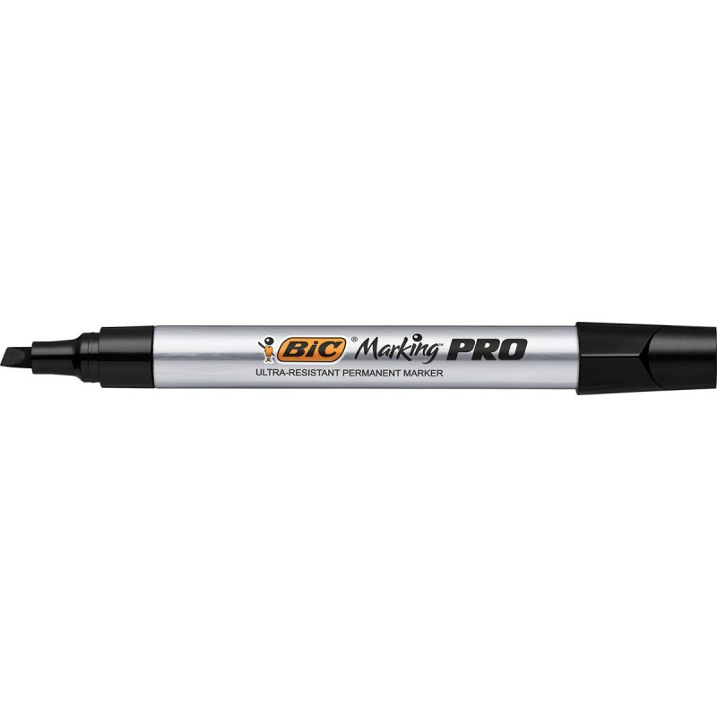 Marker Permanent Negru Varf Tesit Pro Industrial Bic