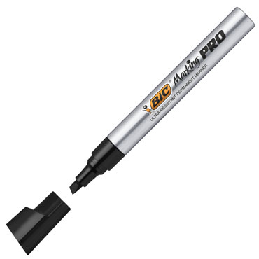Marker Permanent Negru Varf Tesit Pro Industrial Bic