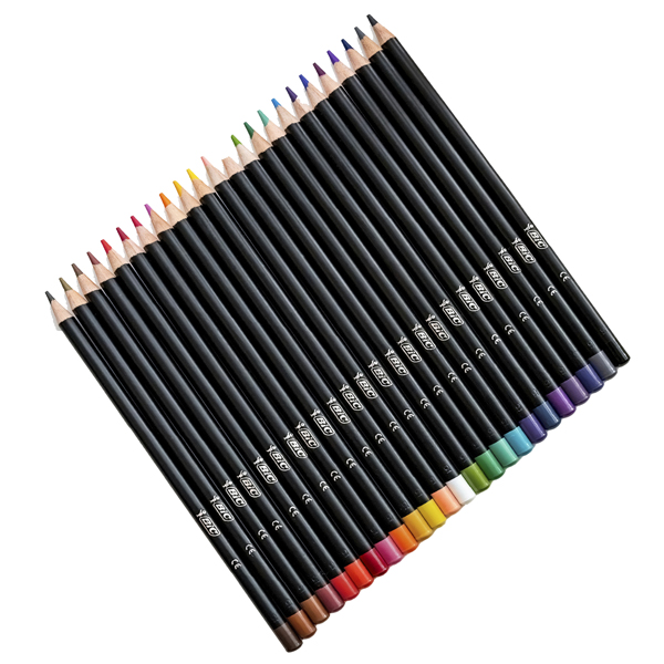 Creioane Colorate 24 Culori Intensity Premium Bic
