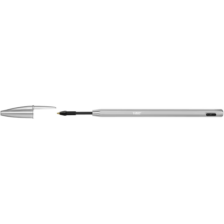 Pix Metalic Cu Mecanism Negru + 2 Rezerve Bic