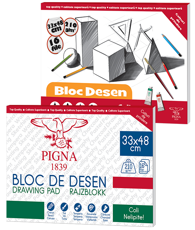 Bloc Desen 33X48cm 210g 16 File Pigna