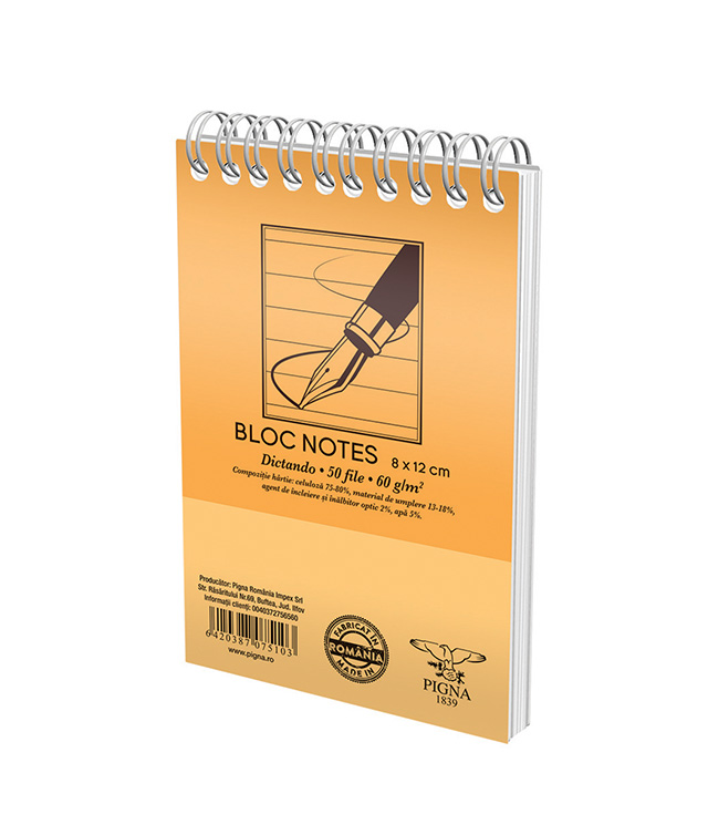 Bloc Notes Spira A7 50 File Dictando Basic Pigna