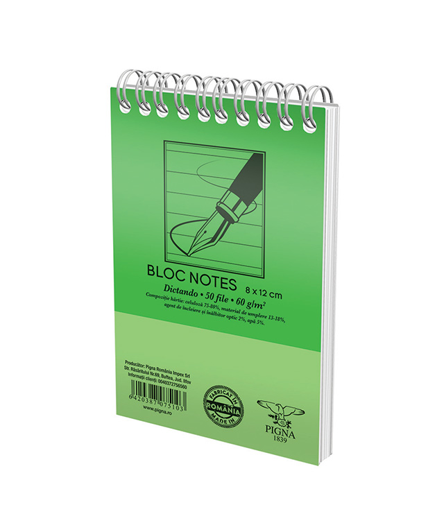 Bloc Notes Spira A7 50 File Dictando Basic Pigna