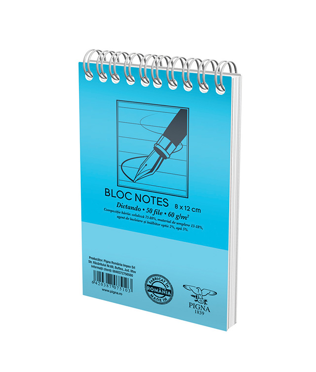 Bloc Notes Spira A7 50 File Dictando Basic Pigna