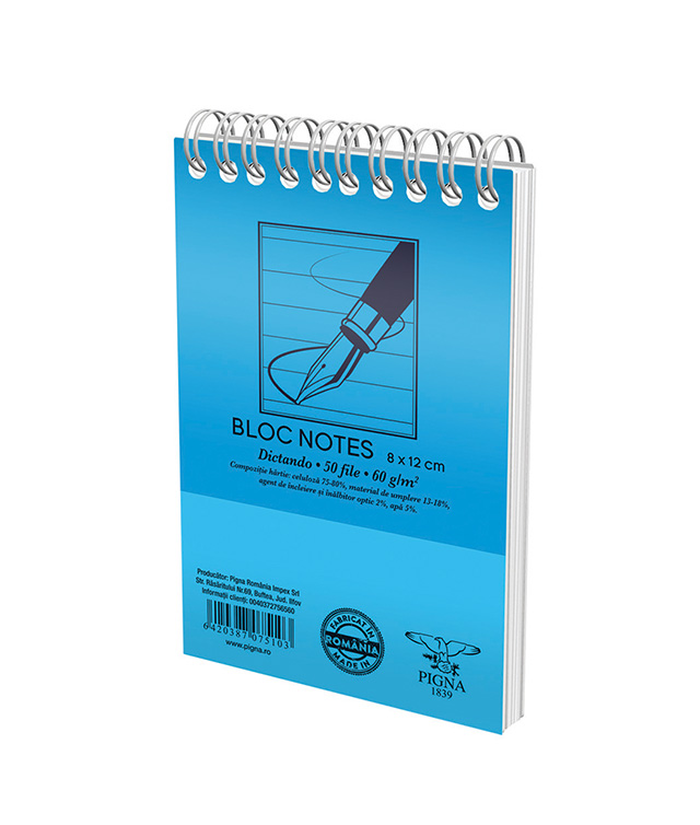 Bloc Notes Spira A7 50 File Dictando Basic Pigna