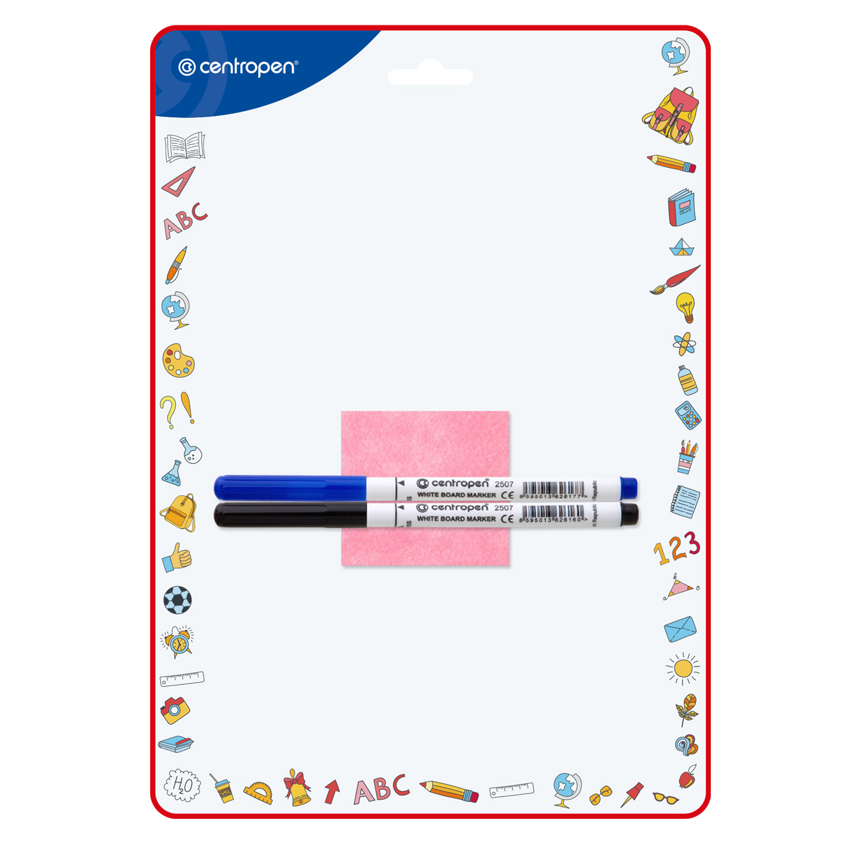 Tabla Scolara 2 Fete + 2 Markere Whiteboard 21 X 29.7cm Centropen