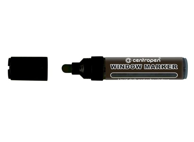 Marker Creta Lichida Negru 2-15mm Varf Rotund 9121 Centropen