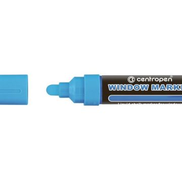 Marker Creta Lichida Albastru 2-15mm Varf Rotund 9121 Centropen