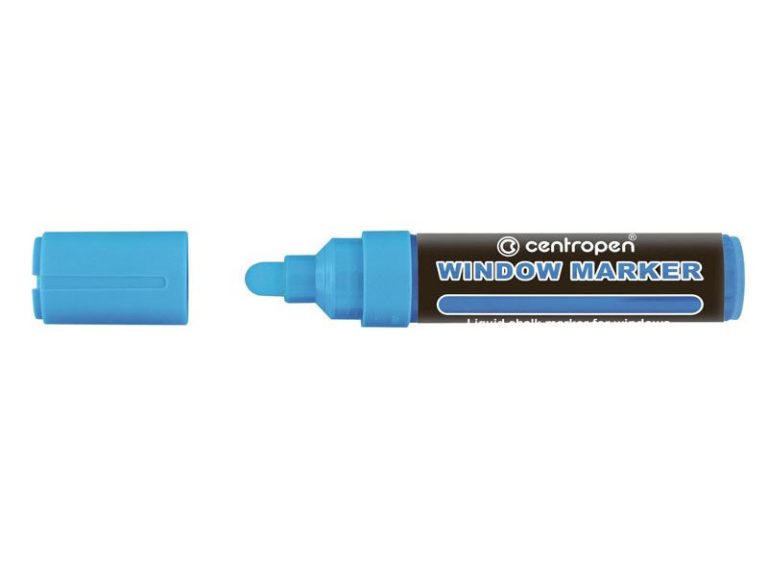 Marker Creta Lichida Albastru 2-15mm Varf Rotund 9121 Centropen