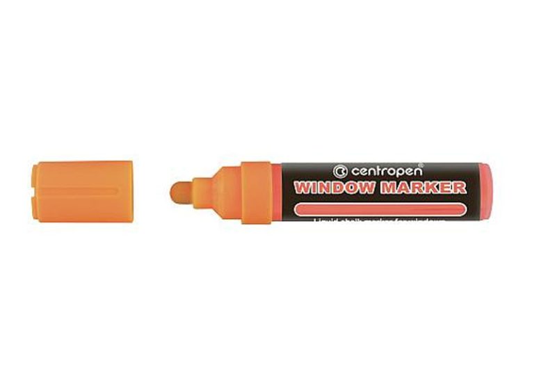 Marker Creta Lichida Portocaliu Neon 2-15mm Varf Rotund 9121 Centropen