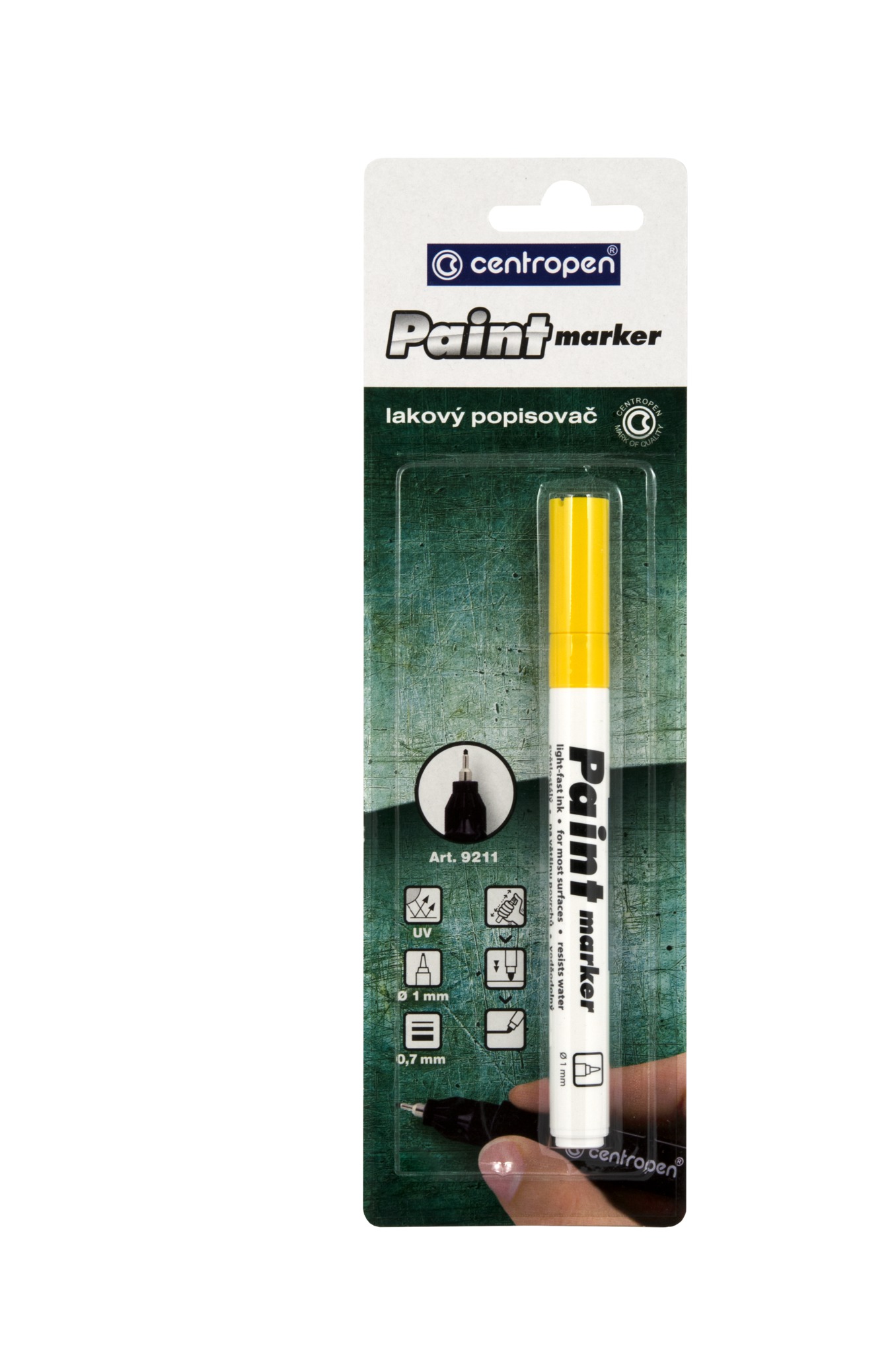Marker Vopsea Galbena 0.7mm 9211 Centropen