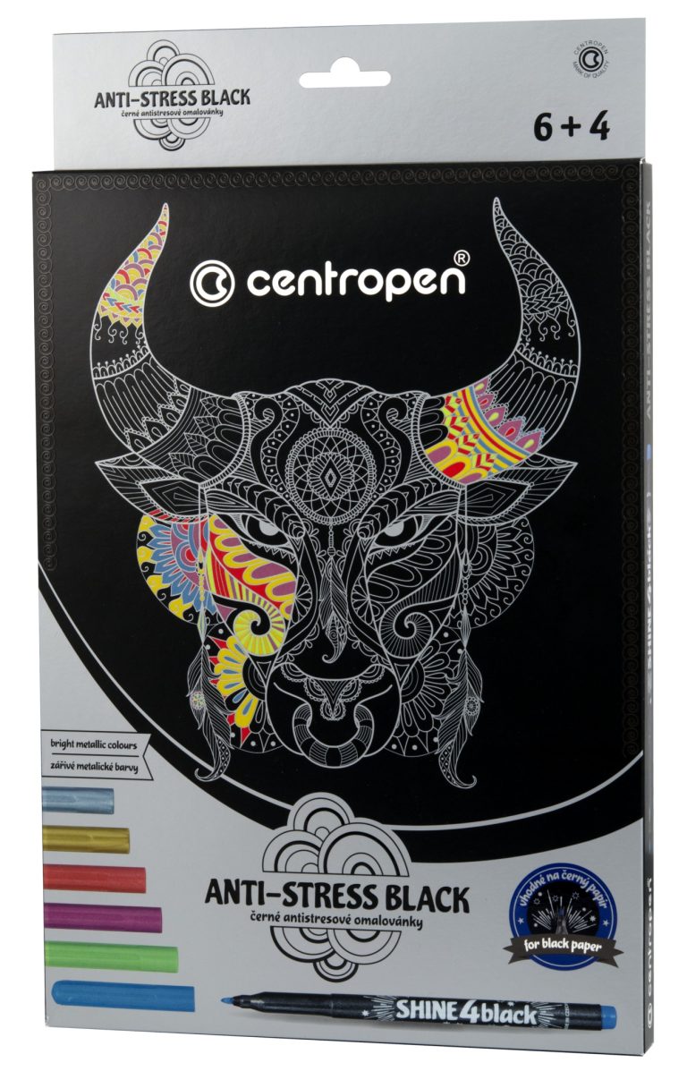 Set Coli Desen Anti-Stress + 6 Markere Centropen