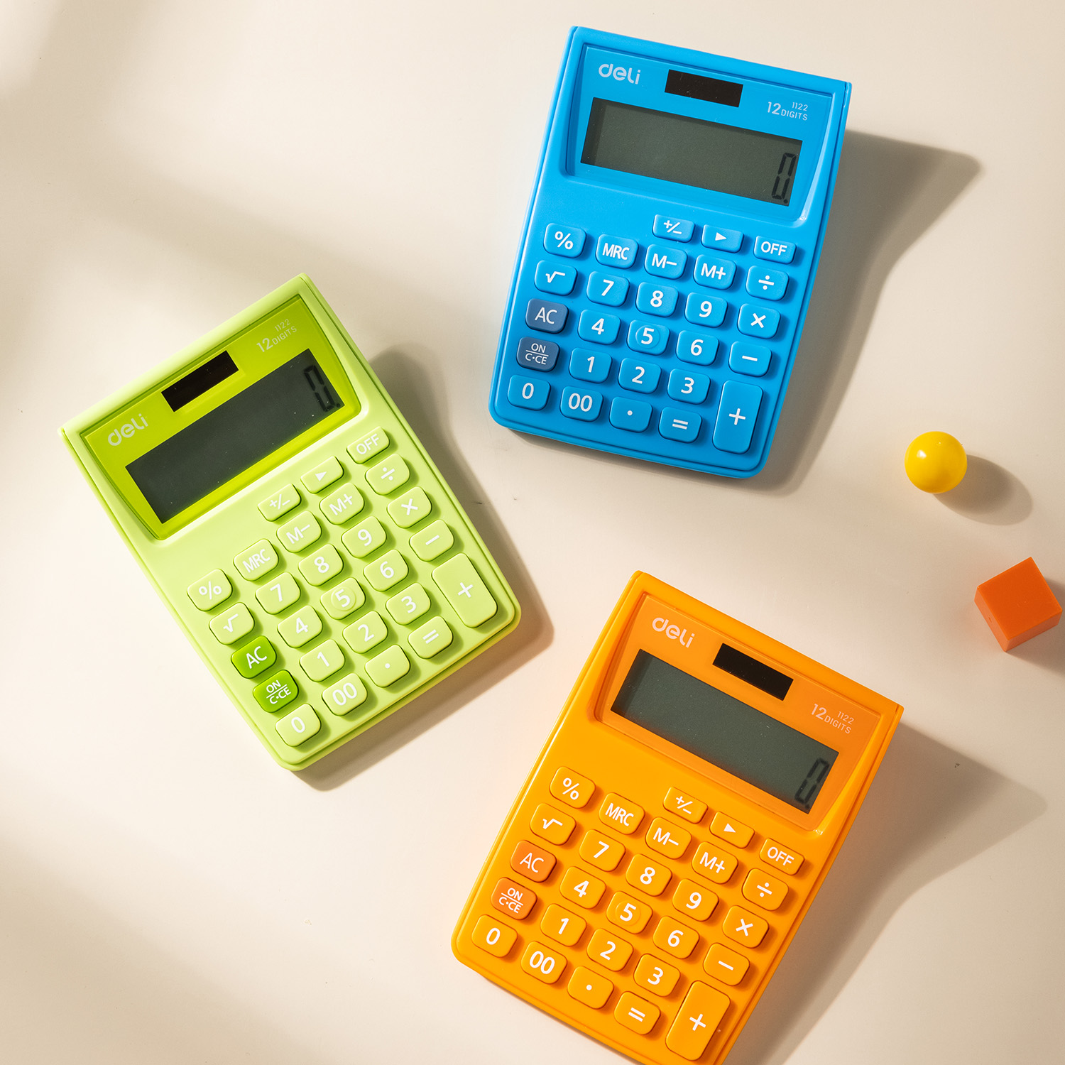 Calculator Buzunar 12Dig Alb-Portocaliu 1122 Deli