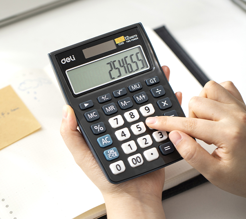 Calculator Birou 12Dig Negru 1238 Deli