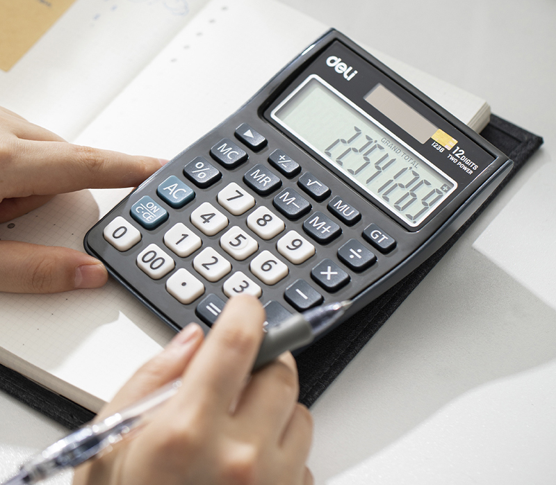 Calculator Birou 12Dig Negru 1238 Deli