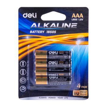 Baterii R3(Aaa) Alcaline 4 Buc/Set Deli